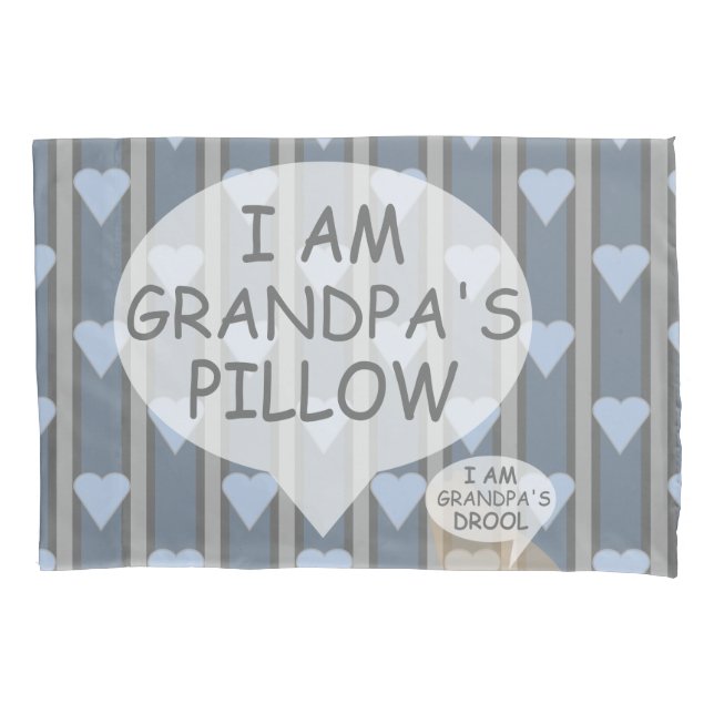 Fun and Fancy Customisable Heart Striped Pillowcase (Front)