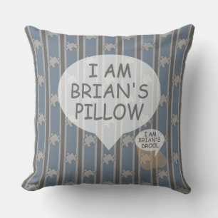 Fun and Fancy Customisable Puzzle Piece Striped Cushion