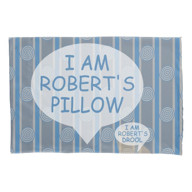 Fun and Fancy Customisable Spiral Striped Pillowcase (Front)