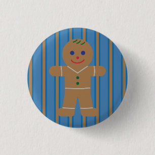 Fun and Fancy Gingerbread Man 3 Cm Round Badge