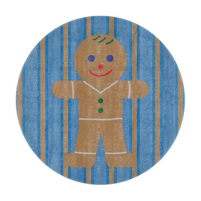 Fun and Fancy Gingerbread Man Cutting Board (Front)