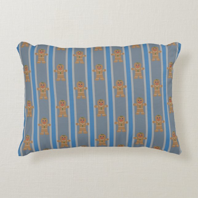 Fun and Fancy Gingerbread Man Decorative Cushion (Front)