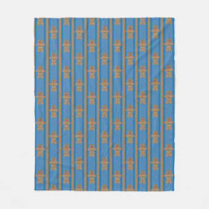 Fun and Fancy Gingerbread Man Fleece Blanket