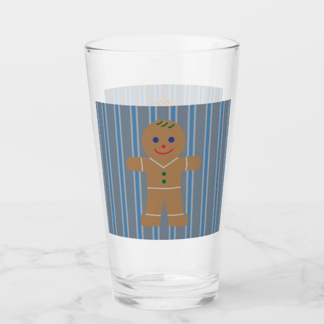Fun and Fancy Gingerbread Man Glass (Front)