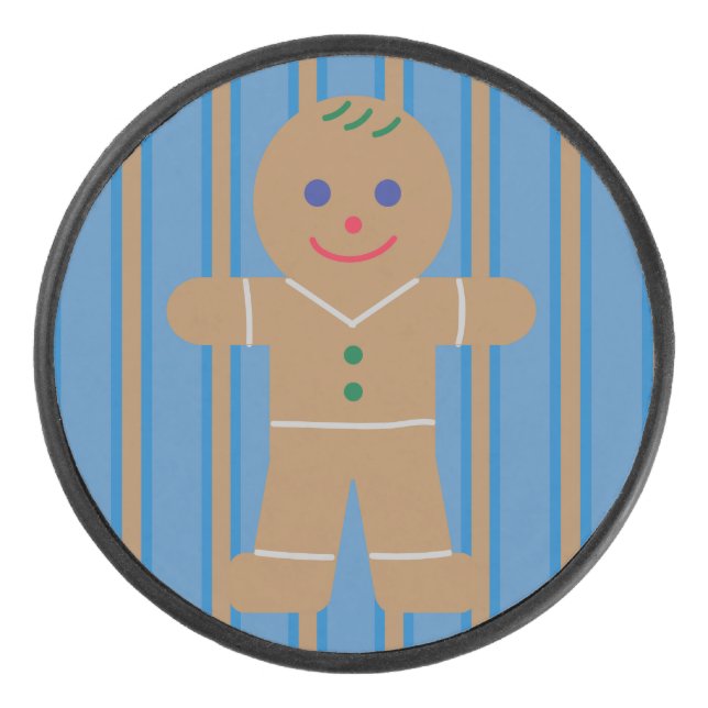 Fun and Fancy Gingerbread Man Hockey Puck (Front)
