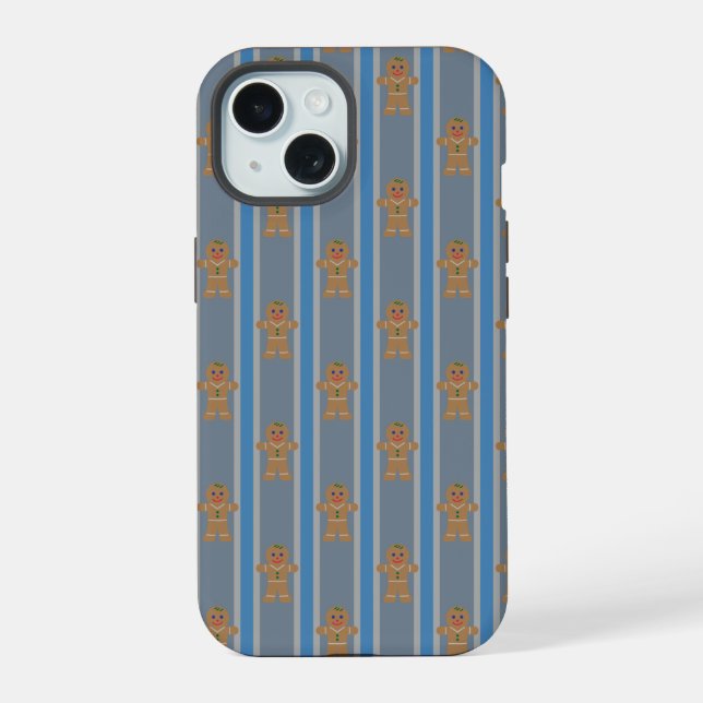 Fun and Fancy Gingerbread Man iPhone 15 Case (Back)