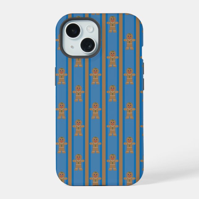Fun and Fancy Gingerbread Man iPhone 15 Case (Back)