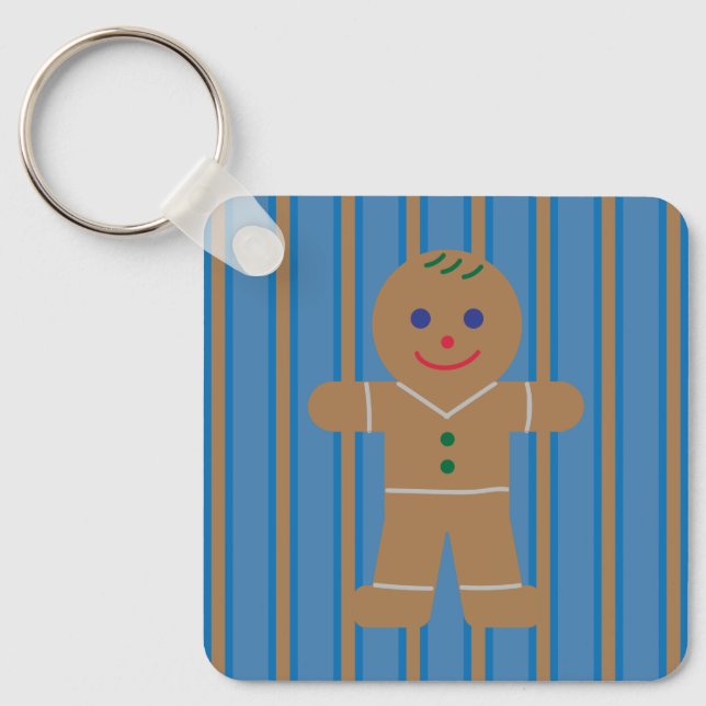 Fun and Fancy Gingerbread Man Key Ring (Front)