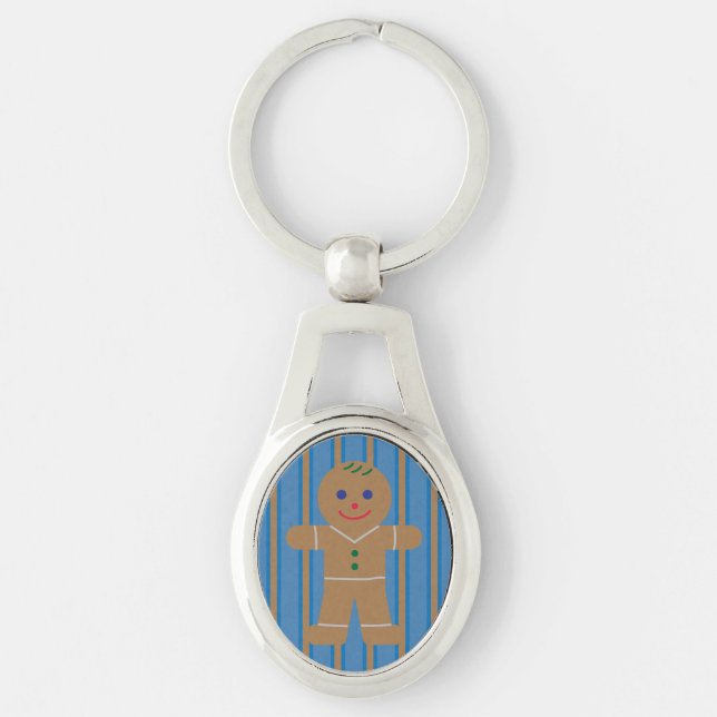 Fun and Fancy Gingerbread Man Key Ring (Front)