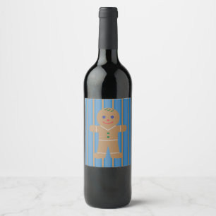 Fun and Fancy Gingerbread Man Wine Label