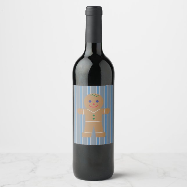 Fun and Fancy Gingerbread Man Wine Label (Front)