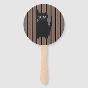 Fun and Fancy Halloween Black Cats Hand Fan