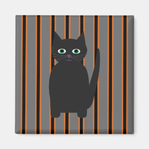 Fun and Fancy Halloween Black Cats Magnet