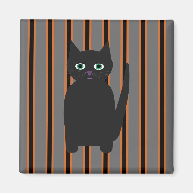 Fun and Fancy Halloween Black Cats Magnet (Front)