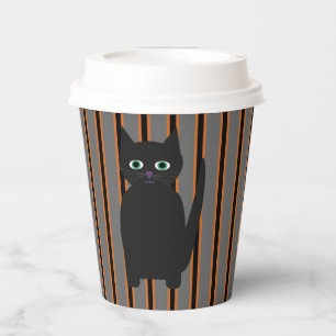 Fun and Fancy Halloween Black Cats Paper Cups