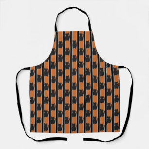 Fun and Fancy Halloween Black Silhouette Cats Apron
