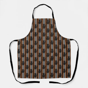 Fun and Fancy Halloween Black Silhouette Cats Apron