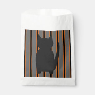 Fun and Fancy Halloween Black Silhouette Cats Favour Bag