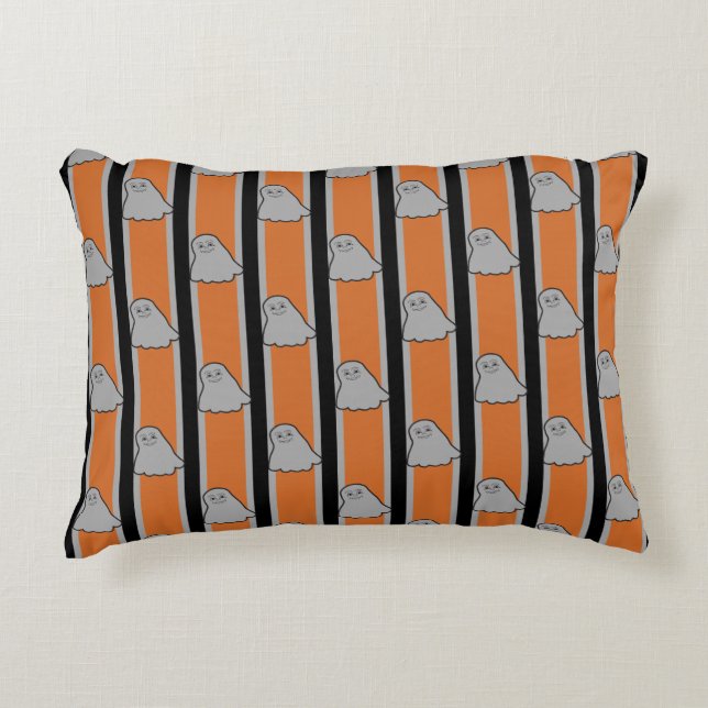 Fun and Fancy Halloween Ghosts Decorative Cushion (Front)