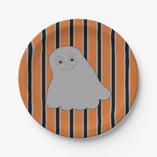 Fun and Fancy Halloween Ghosts Paper Plate