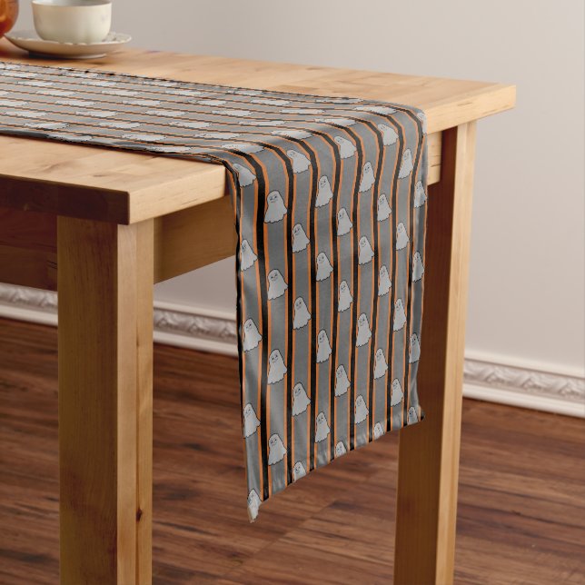 Fun and Fancy Halloween Ghosts Short Table Runner (In Situ)