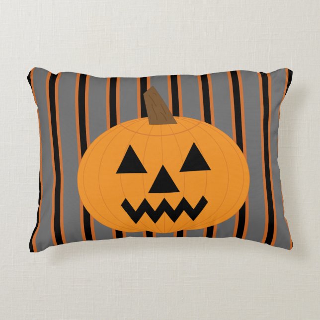 Fun and Fancy Halloween Pumpkins Decorative Cushion (Front)