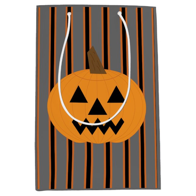 Fun and Fancy Halloween Pumpkins Medium Gift Bag (Front)