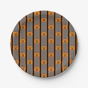 Fun and Fancy Halloween Pumpkins Paper Plate