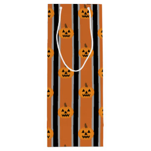 Fun and Fancy Halloween Pumpkins Wine Gift Bag