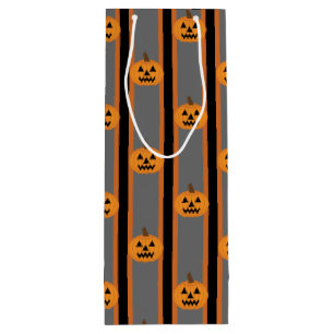 Fun and Fancy Halloween Pumpkins Wine Gift Bag