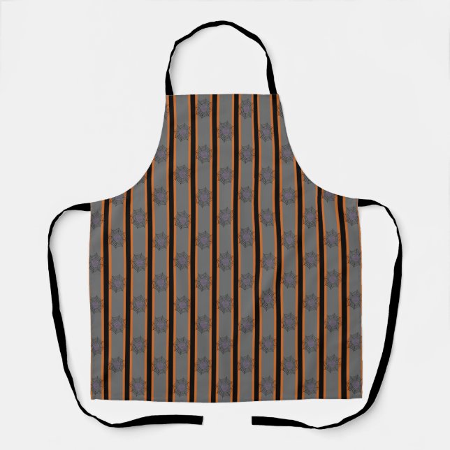 Fun and Fancy Halloween Spider Webs Apron (Front)