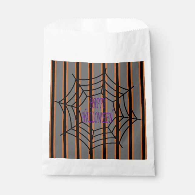 Fun and Fancy Halloween Spider Webs Favour Bag (Front)