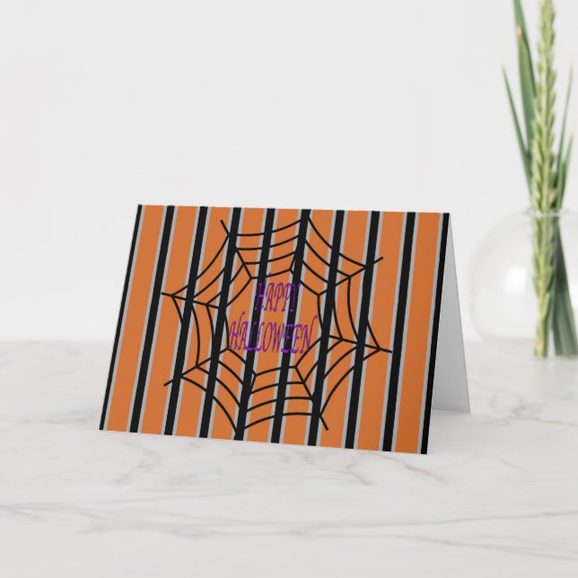 Fun and Fancy Halloween Spider Webs Invitation (Front)