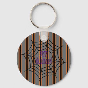Fun and Fancy Halloween Spider Webs Key Ring