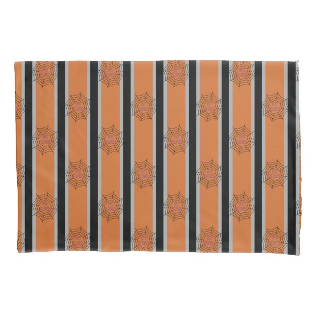 Fun and Fancy Halloween Spider Webs Pillowcase (Front)