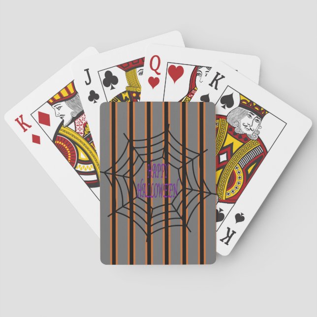 Fun and Fancy Halloween Spider Webs Playing Cards (Back)