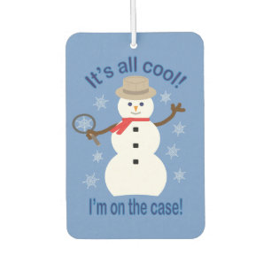 Fun and Fancy It's All Cool Snowman Detective Car Air Freshener