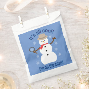 Fun and Fancy It's All Cool Snowman Detective Favour Bag