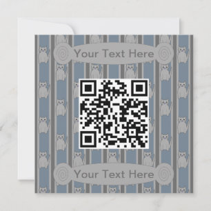 Fun and Fancy Kitty QR Code Invitation