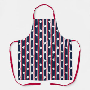Fun and Fancy Patriotic Stars and Stripes Apron