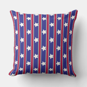 Fun and Fancy Patriotic Stars and Stripes Cushion