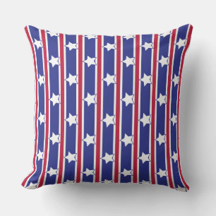Fun and Fancy Patriotic Stars and Stripes Cushion