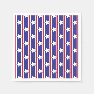 Fun and Fancy Patriotic Stars and Stripes Napkin