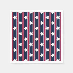 Fun and Fancy Patriotic Stars and Stripes Napkin