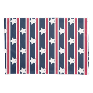 Fun and Fancy Patriotic Stars and Stripes Pillowcase