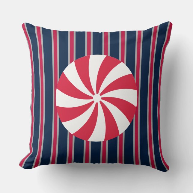 Fun and Fancy Peppermint Candy Cushion (Front)