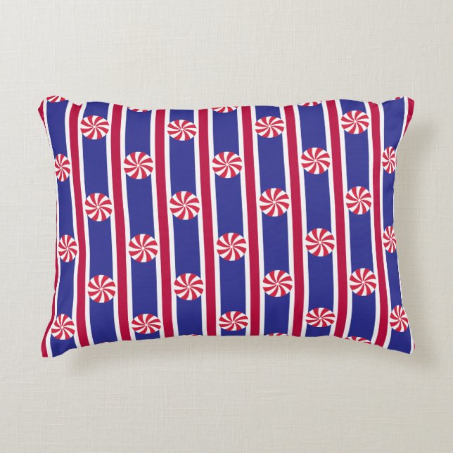 Fun and Fancy Peppermint Candy Decorative Cushion (Front)