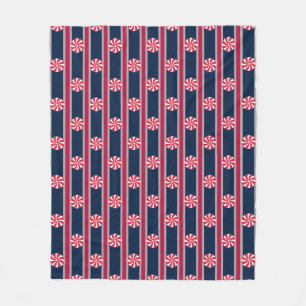 Fun and Fancy Peppermint Candy Fleece Blanket