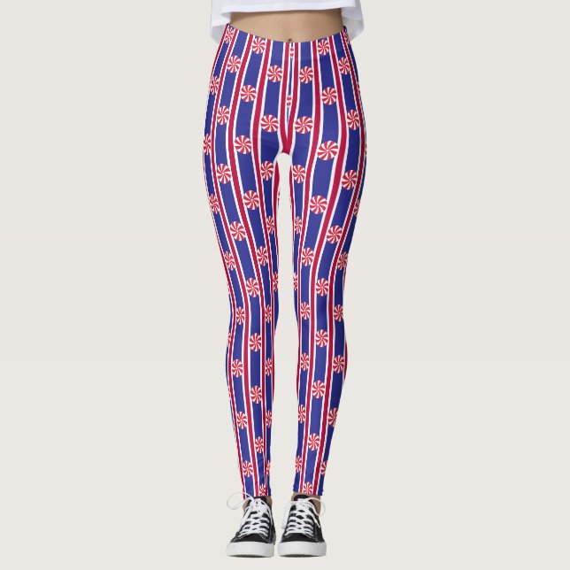 Fun and Fancy Peppermint Candy Leggings (Front)