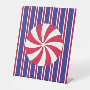 Fun and Fancy Peppermint Candy Pedestal Sign